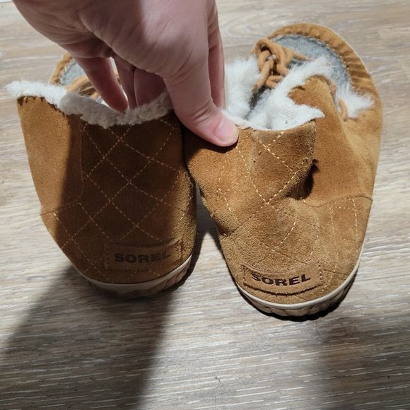 Sorel Out N About Moc Moccasin Shoe Slipper Brown Tan NL2356-286 Women's Size 8 - Picture 4 of 6